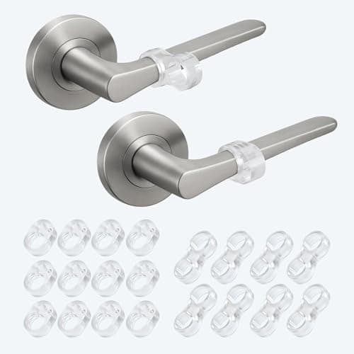 Strongest Home 12+8 Pack Door Stop Wall Protector for Door Handle - Clear & Invisible Wall Stoppers Wall Protector, Damage-Free Glass Shower Stopper, No Adhesive, Fits All Door Handle Types. - Image 1