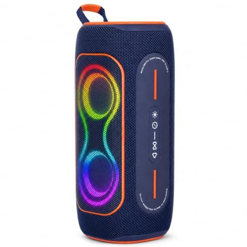 Musibaby 80W Bluetooth Speaker, Loud Portable Wireless Speaker with Deep Bass, Waterproof Outdoor Speaker with RGB Lights for Camping, Beach & Party, 24H Playtime, BT5.3, Dual Pairing - Image 1