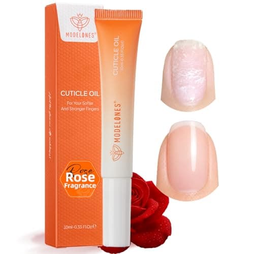 modelones Cuticle Oil Pen Rose for Growth and Strength Nail Growth Oil Cuticle Softener Quick Dry Nail Care Moisturize and Strengthen Damaged Nails 10ml 0.34Fl Oz - Image 1