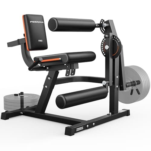 FEIERDUN 4-in-1 Adjustable Leg Extension Curl Machine - 700lbs Capacity Leg Extension Machine for Lower Body Workouts - Adjustable Leg Curl Machine (Black)