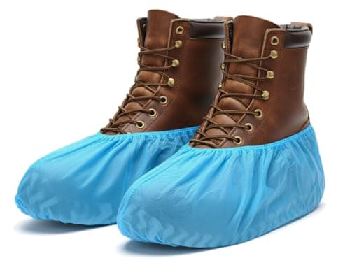 X-Large Disposable Boot & Shoe Covers 100 Pairs (200 Pack) Non Slip Durable Booties Cover Fits Men's 13 - Image 1