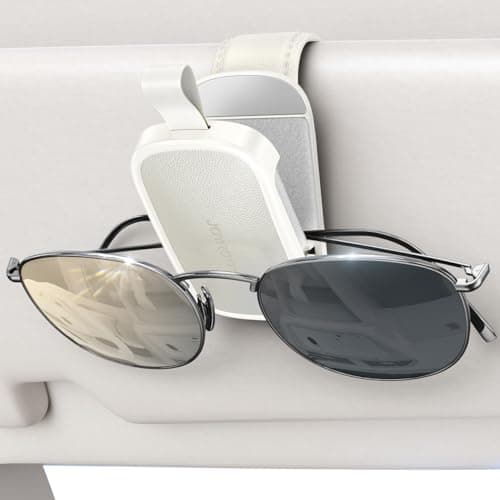 JOYROOM Sunglass Holder for Car Magnetic Visor Sunglasses Holder Clip (White) - Image 1