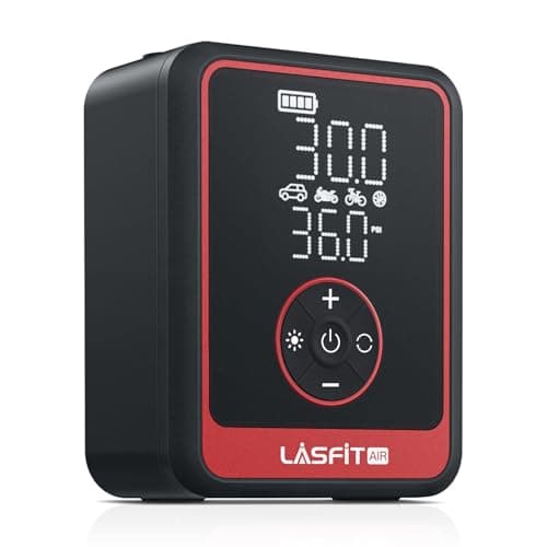 LASFIT Tire Inflator Portable Air Compressor, CR1 Pro Cordless Tire Air Pump with 7800mAh Battery & 150PSI Digital Pressure Gauge, Auto Shutoff Fast Inflation Tire Pump for Car Motorcycle Bike Balls - Image 1