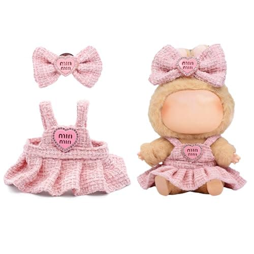 Clothes for 17cm Dolls, Luxury Chic Style Set High-End Fashion Outfit with Premium Dolls Accessories for Play & Display (Pink) - Image 1