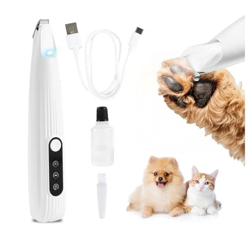OttaFull Dog Paw Trimmer for Grooming with LED Light - Ultra Quiet Pet Hair Trimmer for Paw's Feet, Ears, Face, Eyes - Professional Electric Paw Trimmer for Dogs & Cats - Image 1