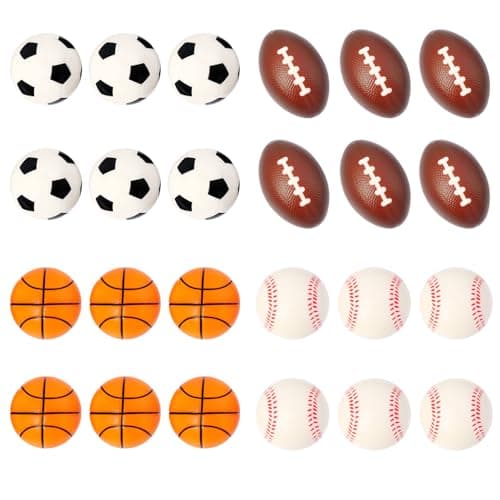 ISTATSO Soft PU Latex Rubber Small Dog Toy Balls – World Cup-Inspired Interactive Chew & Fetch Toys (24 Pack)