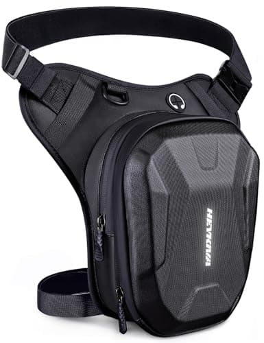 Motorcycle Leg Bag for Men Women, Thigh Bag with Reflective Logo and Removable Leg Straps Can Crossbody Fanny Pack, Motorcycle accessories gear Use for Outdoor Cycling Hiking Camping Fishing