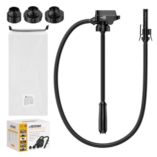 CrestWave Cordless Fuel Transfer Pump, 3.2 GPM Auto-Stop Gas Can Pump, Compatible with DeWalt 20V & Milwaukee 18V Batteries, 4 Adapters, Storage Bag, for Lawn Mower, Tractor, Generator, RV, Car - Image 1