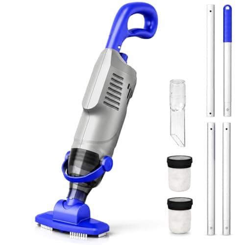 Nichro Handheld Pool Vacuum Cordless, 36.8Kpa Rechargeable Hot Tub Vacuum with 60Min Runtime, Spa Vacuum & 300/500 Mesh Filter Bags for Above Ground Pool, Spa & Hot Tub, Gray - Image 1