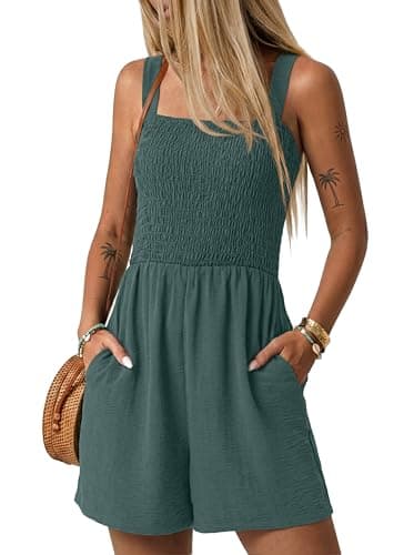 Lepunuo Rompers for Women 2026 Summer Casual Short Jumpsuits - Image 1