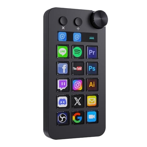 TreasLin VSDinside Stream Controller Deck with 18 Customizable Macro Keys to Trigger Actions in OBS Twitch YouTube for Content Creators Stream Dock Compatible with PC & Mac N1 Black Macro Keypad - Image 1