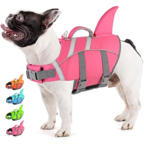 Doglay Shark Dog Life Jacket - Reflective Dog Life Vest for Swimming and Boating with Rescue Handle, Adjustable High Buoyancy Floating Vest for Small Medium Large Dogs - Image 1