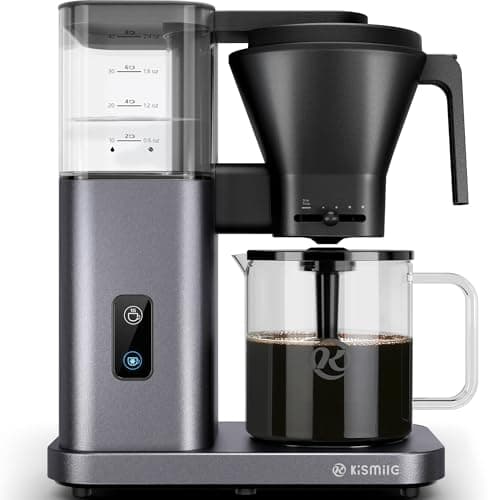 Kismile SCA-Certified 8 Cup Drip Coffee Maker, Pour Over Coffee Machine with 3s Instant Heat 197–205℉, Adjustable Flow Control, Removable Water Tank, Deep Cold Brew & 40 Min Keep Warm (Starry Grey) - Image 1