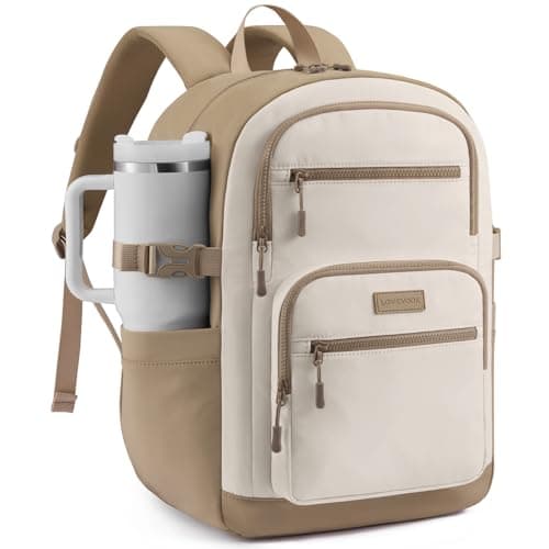 LOVEVOOK Laptop Backpack for Women, School Backpack for Girls & 15.6 Inch Laptop Work Bag, Large Capacity Bookbag for Students with Tumbler Holder - Image 1