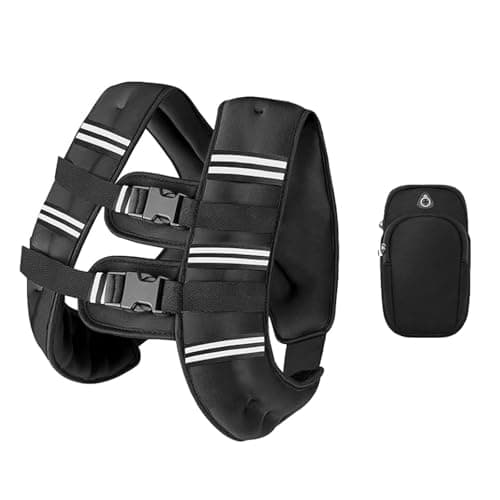 Weighted Vest for Women and Men, 16lb Weight Vest with Reflective Stripe for Workout, Strength Training, Running, Fitness, Muscle Building, Weight Loss, Weightlifting - Image 1