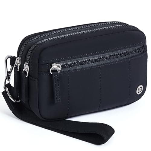 POIUGOYA Small Nylon Crossbody Bags for Women,RFID Wristlet Purse Built in Wallet, 4 Zipper Crossbody Wallet Phone Organizer - Image 1