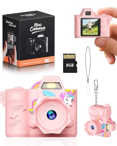 Kids Camera Toys, 1080P HD Toddler Digital Camera,Surround Soft Shell, Mini Camera for 3 4 5 6 7 8 9 Year Old Boys Girls, Christmas Birthday Festival Gift for Kids,with 32GB SD Card - Image 1