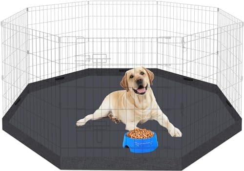 Dog Pen Pet Playpen Dog Fence Bottom Pad Indoor Foldable Metal Wire Exercise Puppy Play Yard Pet Enclosure Pad Outdoor (Only Bottom Pad, Playpen Not Included) - Image 1