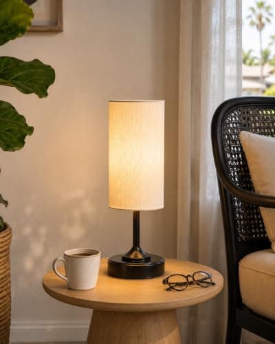 EZVALO Cordless Table Lamp, Ambient Light, Dimmable, Touch, Timer, 2700K, Decor, Portable, LED, Desk Lamp, Bedside, Kitchen Lamp, Wireless, Rechargeable, Battery Operated, for Bedroom, Living Room