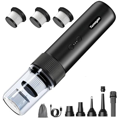 Tumoyao Car Vacuum Portable Cordless, 21000PA Handheld High Power Suction & Blower, Small Cordless Handheld Vacuum Cleaner for Car, Home, Office - Image 1