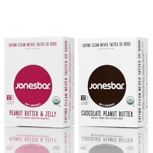 JONESBAR Organic Plant Based Protein Bars | Best Sellers, 24 Bars| Fruit & Nut Bar, Kosher, Gluten Free, Breakfast Bars, School Snacks, Vegan Snack & Healthy Snacks for Adults and Kids (Pack of 24) - Image 1