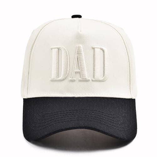 KIDHABE Dad Trucker Hats for Men, Embroidered Baseball Cap, Fathers Day Birthday Gifts from Daughter Son, New Dad Gifts Fathers White - Image 1