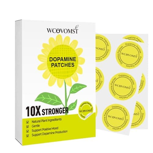 WCOVOMST Dopamine Patches Extra Strength, Vegan Mood & Motivation Support, Plant-Based Formula for Daily Mental Wellness, Supports Balance for Men & Women, 30 Count - Image 1