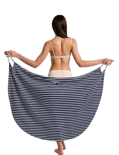 ZIRHYSTA Beach Cover Ups for Women Strap Backless Swimsuit Summer Bathing Suit Coverups,Navy Blue,S - Image 1