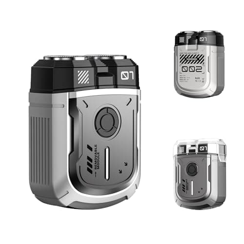 Mini Shaver, Portable Travel Shaver, Mini Rotary Shavers for Men, Dual Blades IPX7 Waterproof Cordless USB Rechargeable Electric Razor Trimmer - Image 1