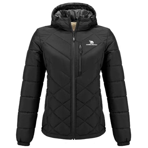 CAMEL CROWN Women's Hooded Puffer Jacket with Heat Reflective Lining Lightweight Winter Coat Warm Jacket - Image 1