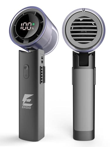 EJVZUO Semiconductor Ice Cooling Fans That Blow Cold Air,Handheld Portable Fan Rechargeable,20000 RPM Turbo Personal Fan,Hand Cooling,Digital Display,Gifts for Women Men Travel/Commuting/Camping - Image 1