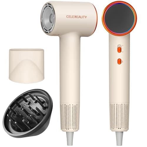 Hair Dryer Blow Dryer with Magnetic Diffuser & Nozzle, 110000 RPM Brushless Motor Ionic Hairdryer for Fast Drying & Frizz Control, Lightweight Low Noise Blowdryer for Home Travel Salon, All Hair Types - Image 1
