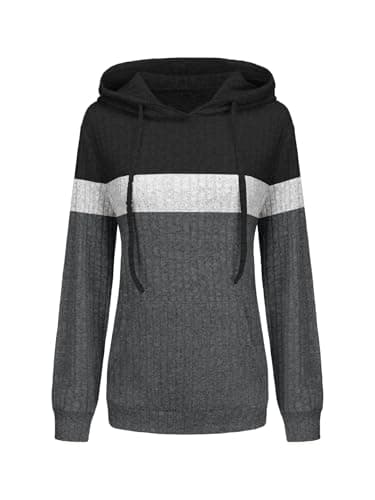 STOLKISS Women’s Casual Hoodies Shirts Long Sleeve Lightweight Fall Pullover Tops Solid Velvet Loose Sweatshirt with Pockets - Image 1