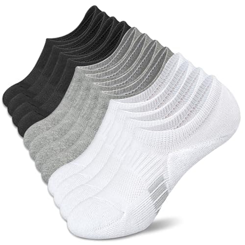 Amutost No Show Socks Womens Athletic Cushion Ankle Footies Low Cut 5-6 Pairs