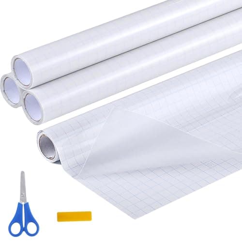 WSICSE 4 Rolls Clear Contact Paper, 13.5 in x 5 ft Clear Self Adhesive Book Covers Protective Paper Protector for Books Crafts Textbook Documents Home Decor - Image 1