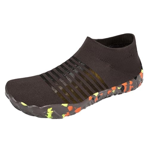 GEMYSE Water Shoes for Women Men Barefoot Lightweight Quick-Dry Aqua Socks Non-Slip Beach Pool Swim Footwear with Holes(Coffee,women9/men8) - Image 1