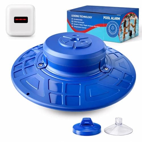 Pool Alarm for Inground and Above Ground Pools, Safety Alarm with Remote Receiver, 110dB Loud Alert & Adjustable Sensitivity, IP68 Waterproof Pool Safety Device for Kids & Pets (Blue) - Image 1