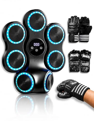 Music Boxing Machine for Adults and Kids, Wall Mounted Electronic Boxing Gym Equipment for Home Gym, Smart Musical Machine with Gloves for Stress Relief, Punching Bag Workout Gear - Image 1