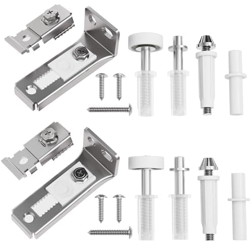 Ocyfym Closet Bifold Door Hardware Kits, Folding Door Bi-Fold Repair Replacement for 1" W Track of Puertas Bedroom Laundry Bathroom, Accessories Include Floor & Top Bracket, Top Pivot Pin, Guide Wheel - Image 1