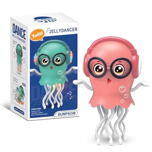 Zonopy Dancing Jellydancer Baby Toy, Crawling Dancing Walking Jellydancer Tummy Time Toy 3 4 5 6 7 8 9 10 11 12 Babies, Fidget Toy Magic Loud Music Crawling Toys for Girl Kids Boy Birthday Gifts - Image 1