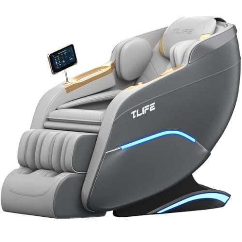 TLIFE Massage Chair Full Body, 160°Zero Gravity Recliner with Body Scan, 50" SL-Track Shiatsu Massage Chair, Fixed Point Massage, Foot Rollers, 12 Auto Modes, Deep Yoga Stretch, Heating, Grey - Image 1