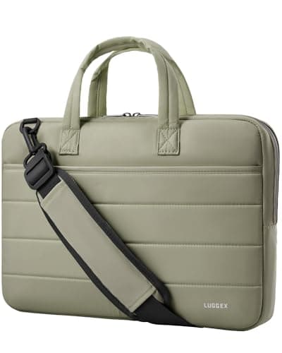 LUGGEX Laptop Bag 15-16 Inch, LTX02 360° Protective Laptop Sleeve with Shoulder Strap, Compatible with Macbook Air/Pro 15/16 Inch (LTX-Core, Green) - Image 1