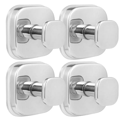 Supopular Suction Cup Hooks for Shower & Kitchen, 11LB Rustproof Towel Hook - Image 1