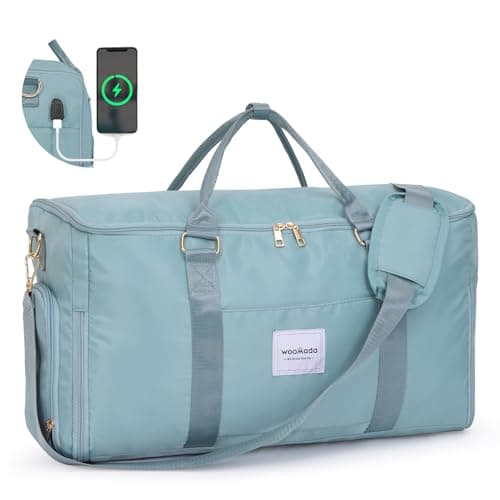 WOOMADA Travel Garment Bag, Convertible Garment Duffle with Shoe Bag and Hanging Dress Compartment for Women, Carry-On Luggage for Business and Leisure Trips(Turquoise) - Image 1