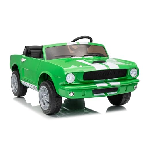 Garvee 24V 2 Seater Ride on Licensed Shelby GT350, Battery Powered Ride on Toys for Kids with Remote Control, Ford Shelby Kids Electric Vehicle 2 Seat, Safety Belt, 2 Speeds, LED Lights, Green - Image 1