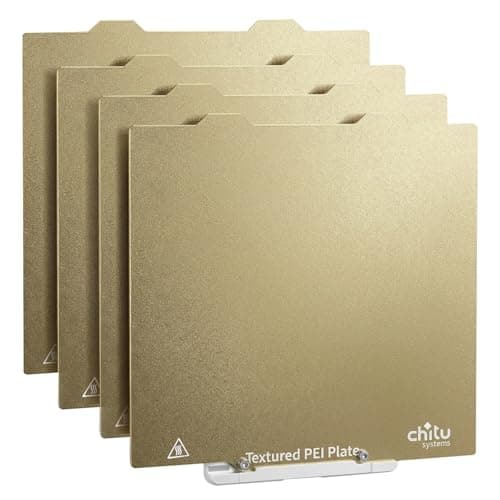 Chitu Systems 4 Pack Textured PEI Build Plates for Bambu Lab A1 Mini, Magnetic Spring Steel Sheets with Hook for PlateCycler C1M, 184x184mm High Adhesion Replacement