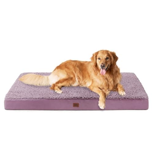 EHEYCIGA Orthopedic XL Dog Beds for Extra Large Dogs with Removable Washable Cover, Fog Purple, 44x32 - Image 1