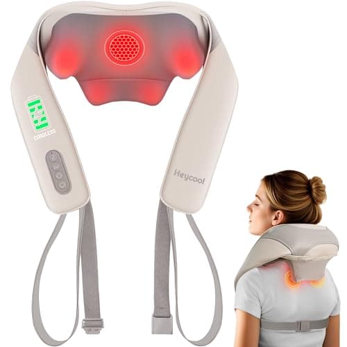 Heycool Cordless Neck and Shoulder Massager, Graphene Heating, Upgraded Shiatsu Back Massager Pillow for Neck, Shoulder, Father Day Gift for Dad - Image 1