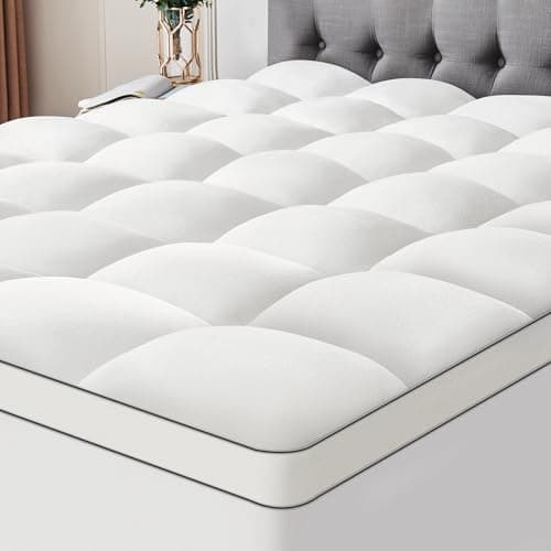 SurChic Ultra Soft Coral Fleece Queen Size Mattress Topper, No Compression Plush Thick Pillow Top Mattress Pad with Deep Pocket, Winter Warm Cozy Bed Topper Cover for Back Pain Relief - Image 1