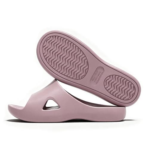 HUILONGJIA Arch-Support Women's Slide Sandals, Purple, Size 6-7 - Image 1